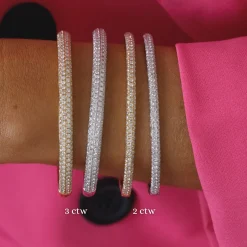 Adalyn Pave Diamond Bangle Bracelet 2 ctw & 3 ctw