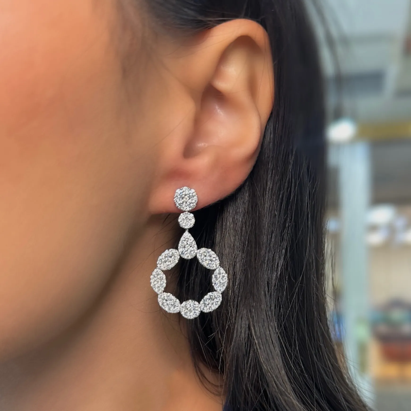 Adeline Diamond Dangle Earrings 4.43 ctw