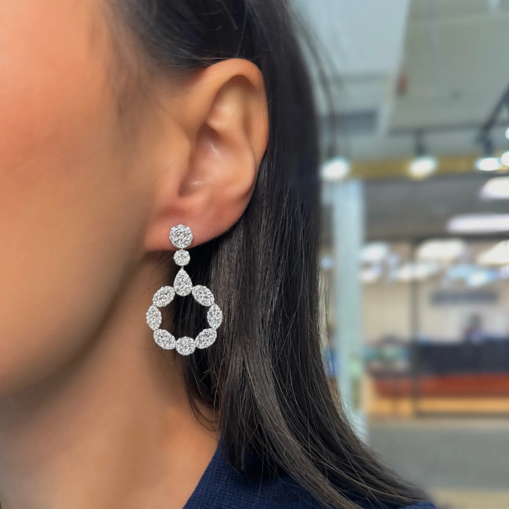 Adeline Diamond Dangle Earrings 4.43 ctw