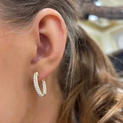 Allegra Pave Diamond Hoop Earrings 1.89 ctw