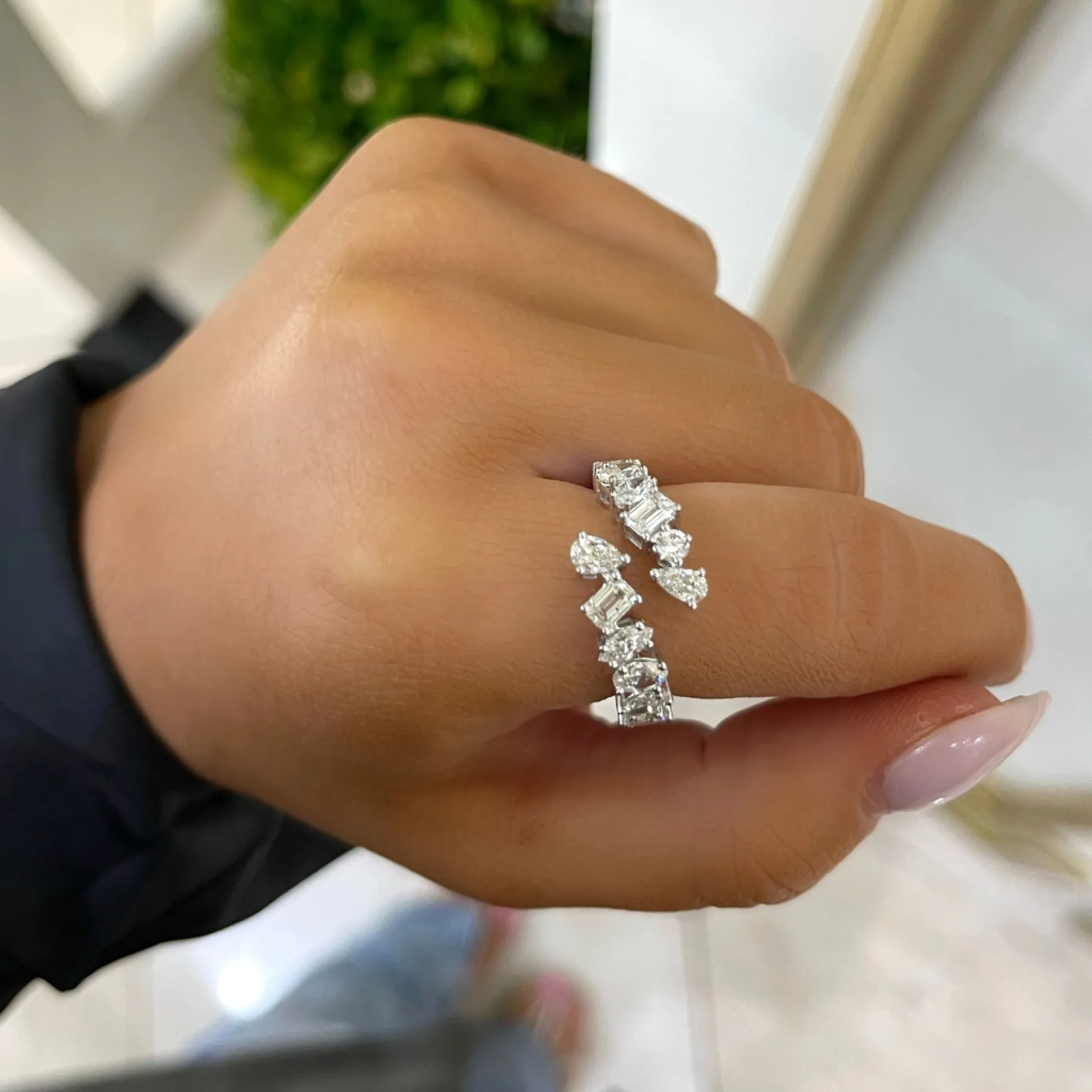 Anastasia Multi-Shape Crossover Diamond Ring