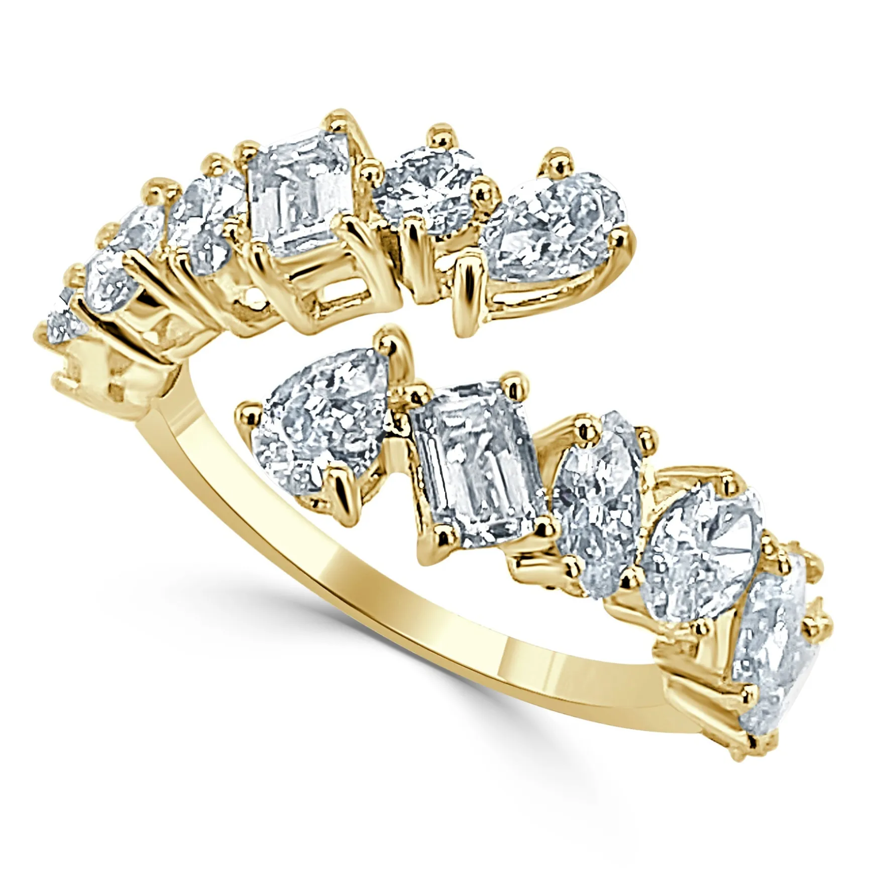 Anastasia Multi-Shape Crossover Diamond Ring