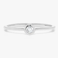 Annabelle Tiny Single Diamond Bezel Ring