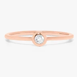 Annabelle Tiny Single Diamond Bezel Ring