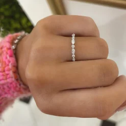 Ansley Alternating Marquis & Round Diamond Band