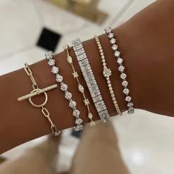 Baguette Diamond Tennis Bracelet 4.90 ctw