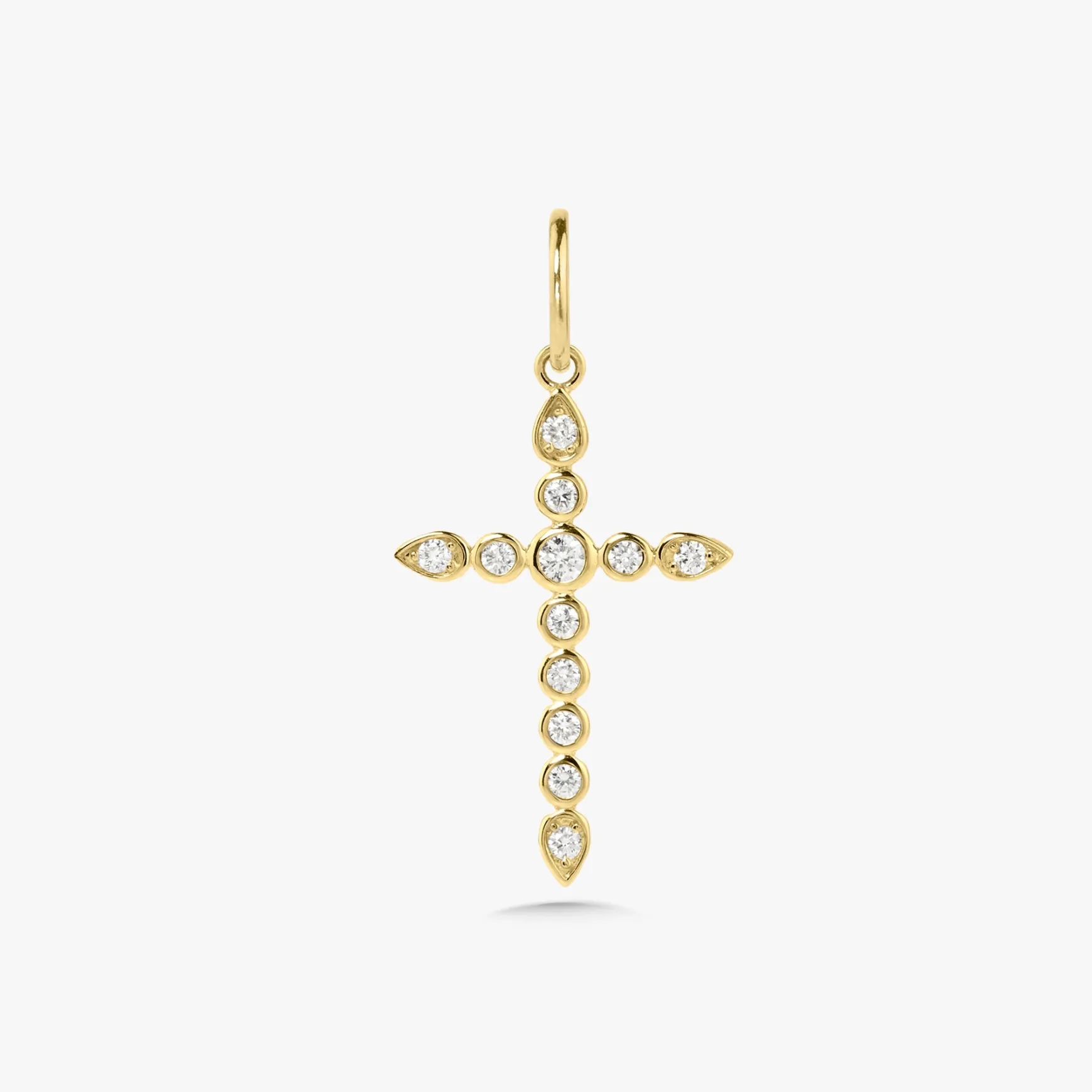 Bela Diamond Bezel Cross Charm