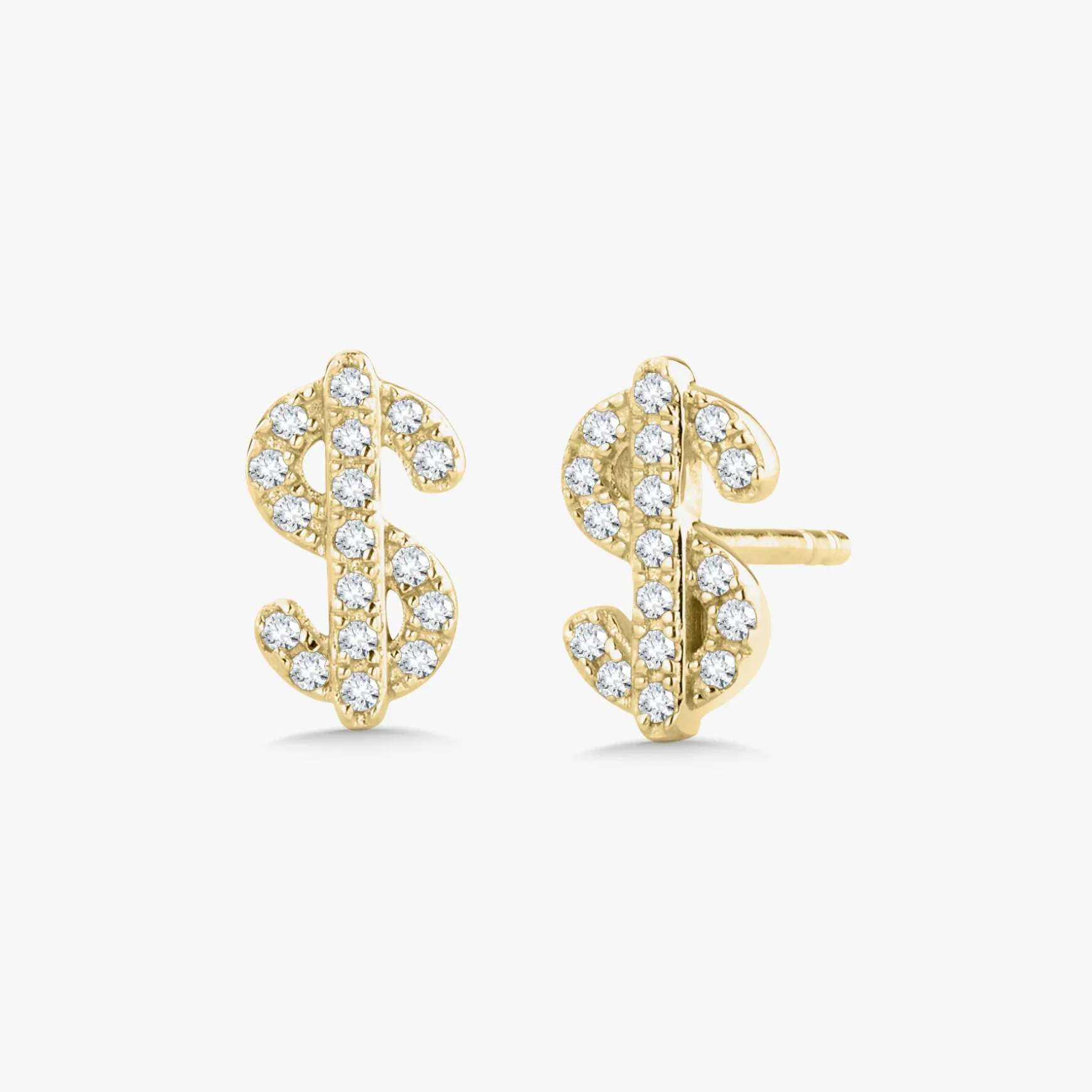 Benjamin Dollar Sign Cash Stud Earrings