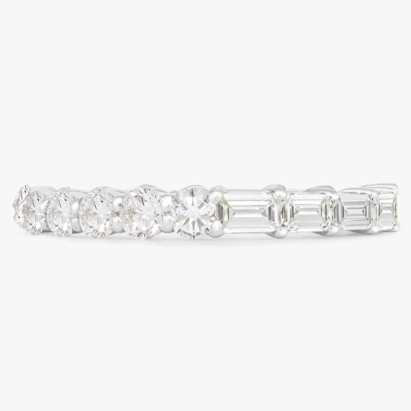 Best of Both Baguette and Round Eternity Band