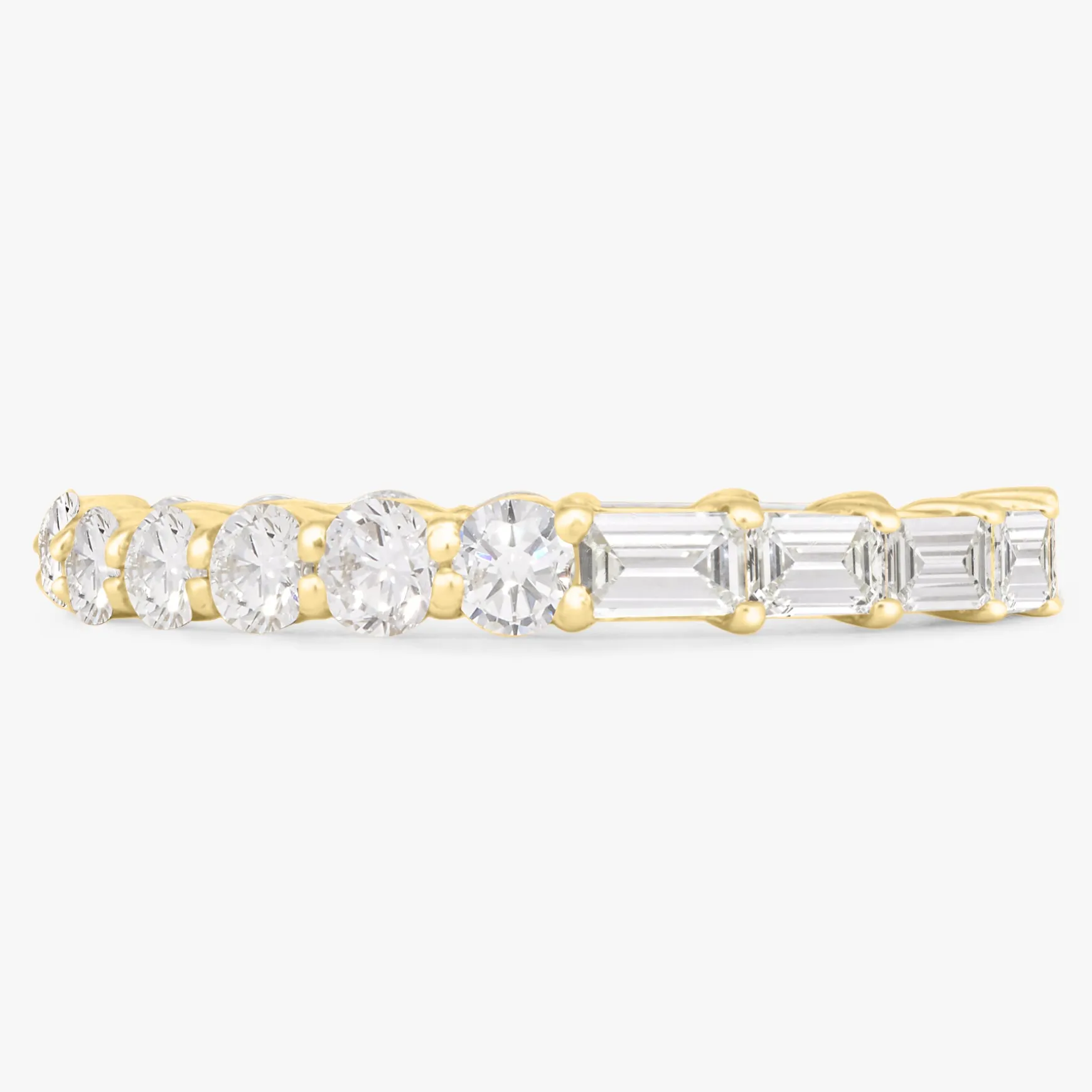 Best of Both Baguette and Round Eternity Band