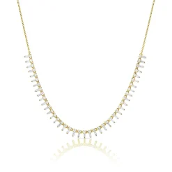 Bexley Baguette Diamond Adjustable Choker Necklace 1.57 ctw