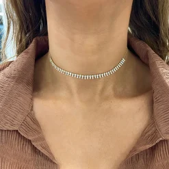 Bexley Baguette Diamond Adjustable Choker Necklace 1.57 ctw