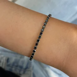 Black Diamond Tennis Bracelet 5.21 ctw
