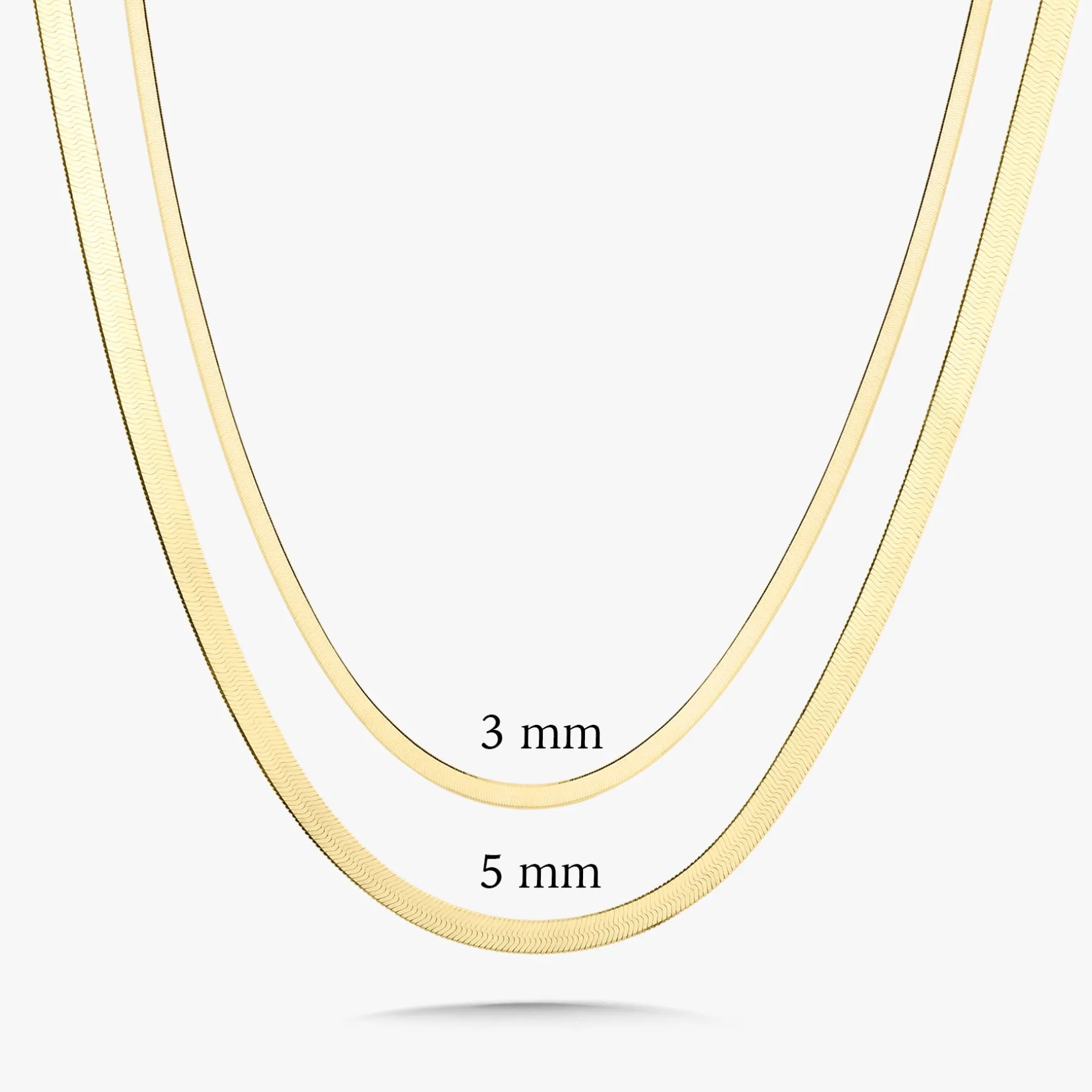 Britt Herringbone Necklace 5mm