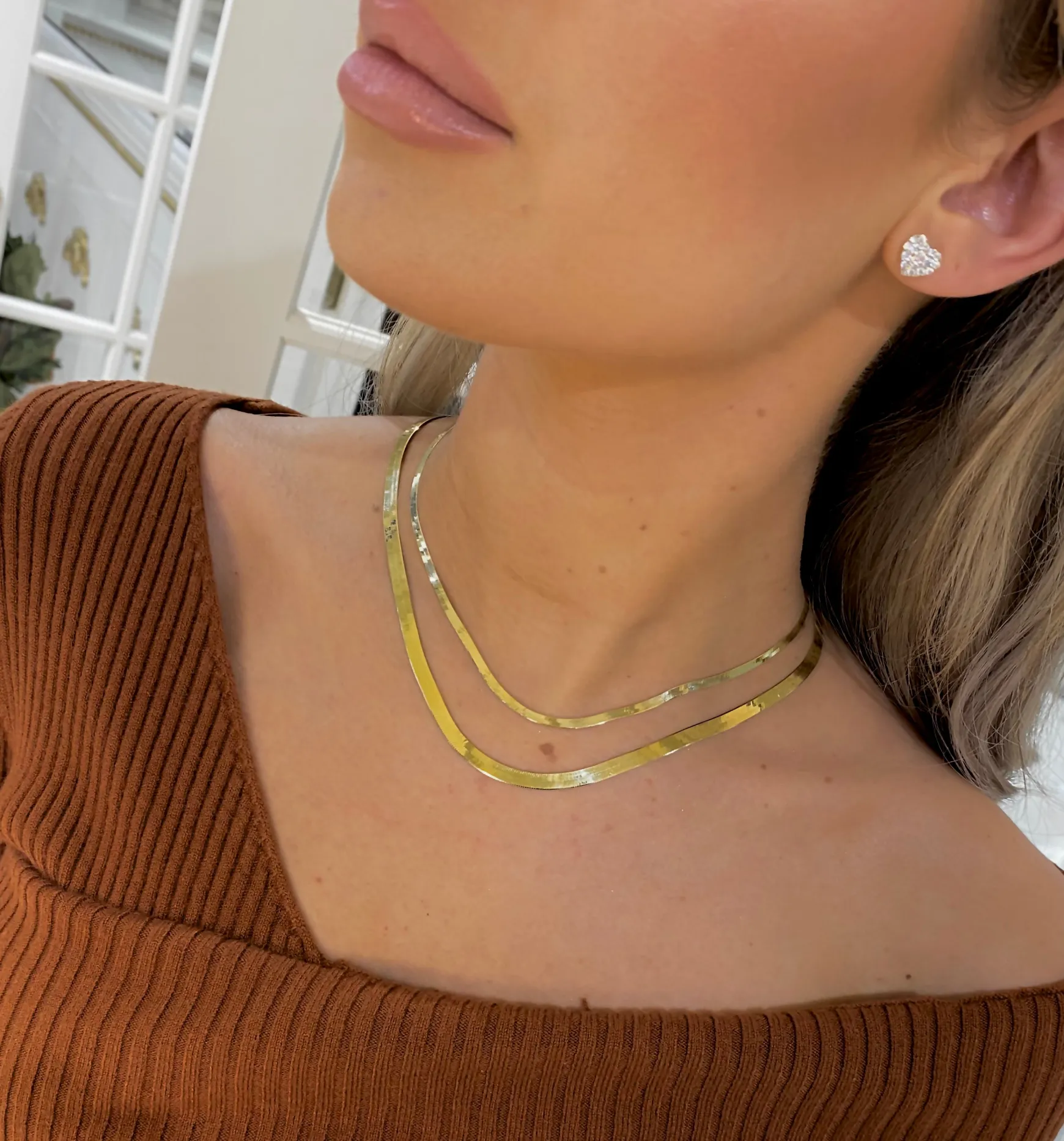 Britt Herringbone Necklace 5mm