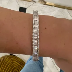 Brooks Tapered Baguette Diamond Bangle 5.10 ctw