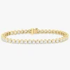 Buttercup Lab Diamond Scalloped Tennis Bracelet 7 ctw