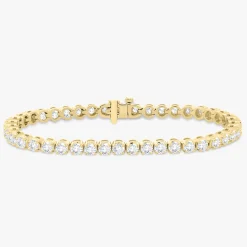 Buttercup Lab Diamond Scalloped Tennis Bracelet 7 ctw