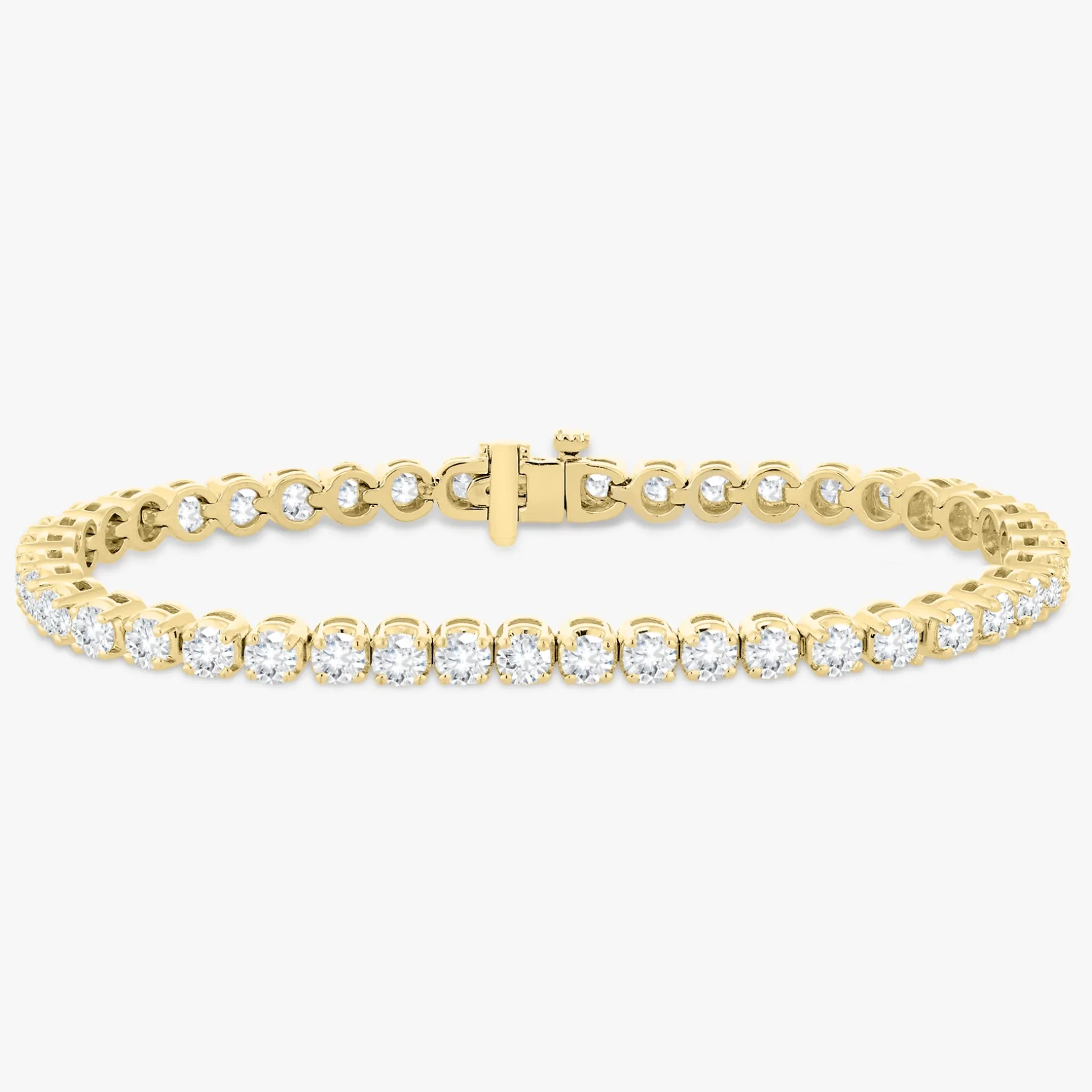 Buttercup Lab Diamond Scalloped Tennis Bracelet 7 ctw