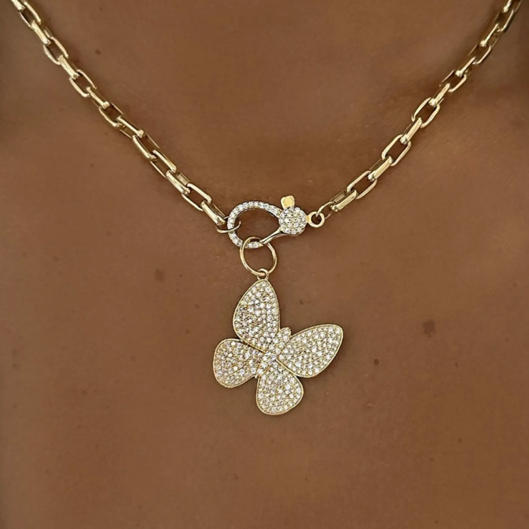 Butterfly Pave Diamond Charm