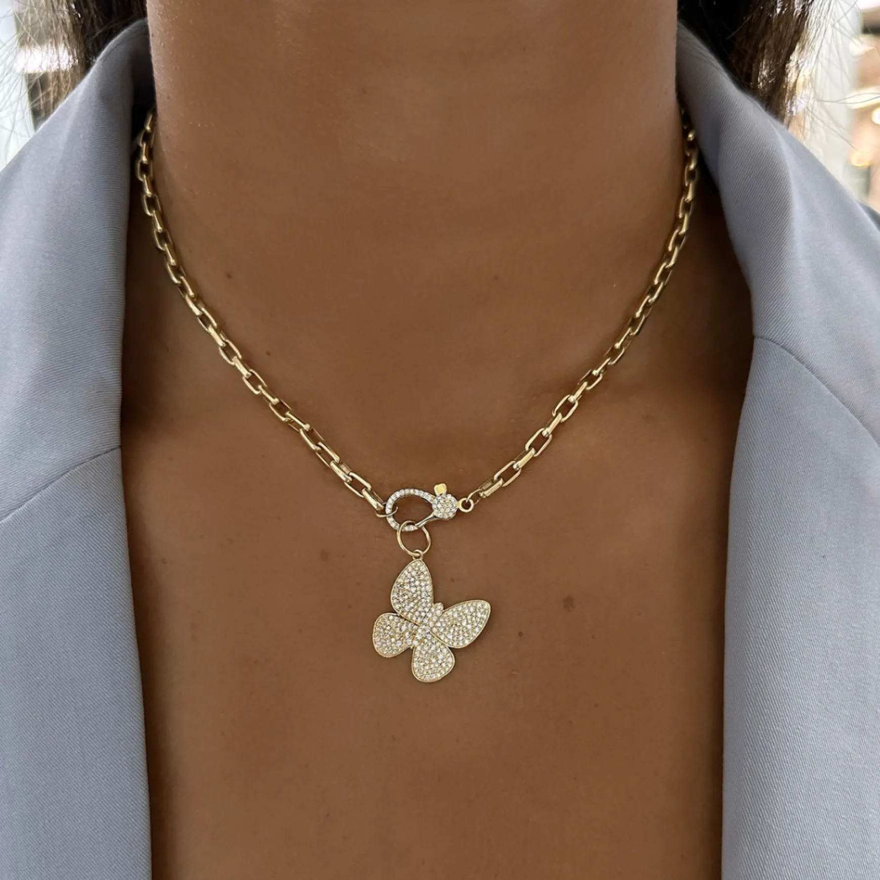 Butterfly Pave Diamond Charm