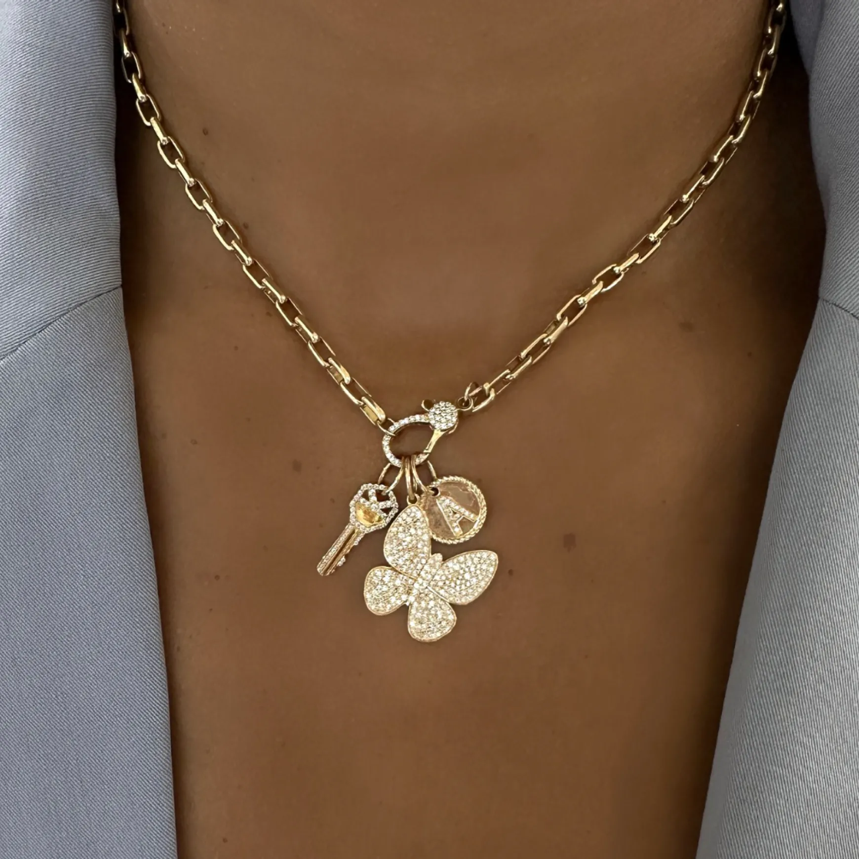 Butterfly Pave Diamond Charm