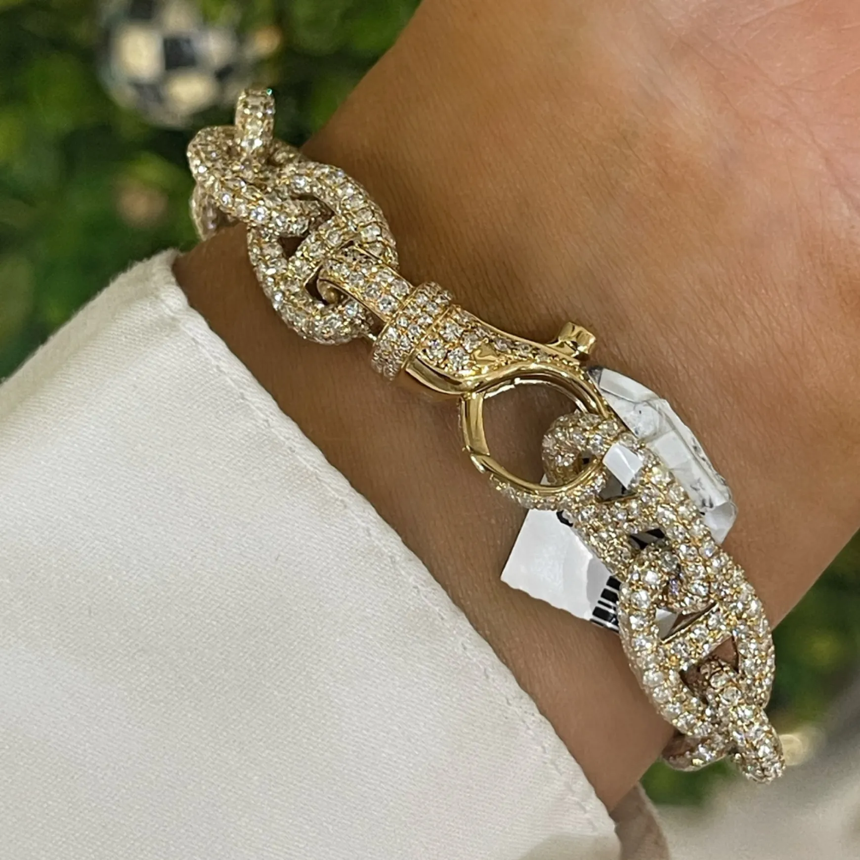 Cadencia Pave Diamond Chain Link Bracelet 24.35 ctw