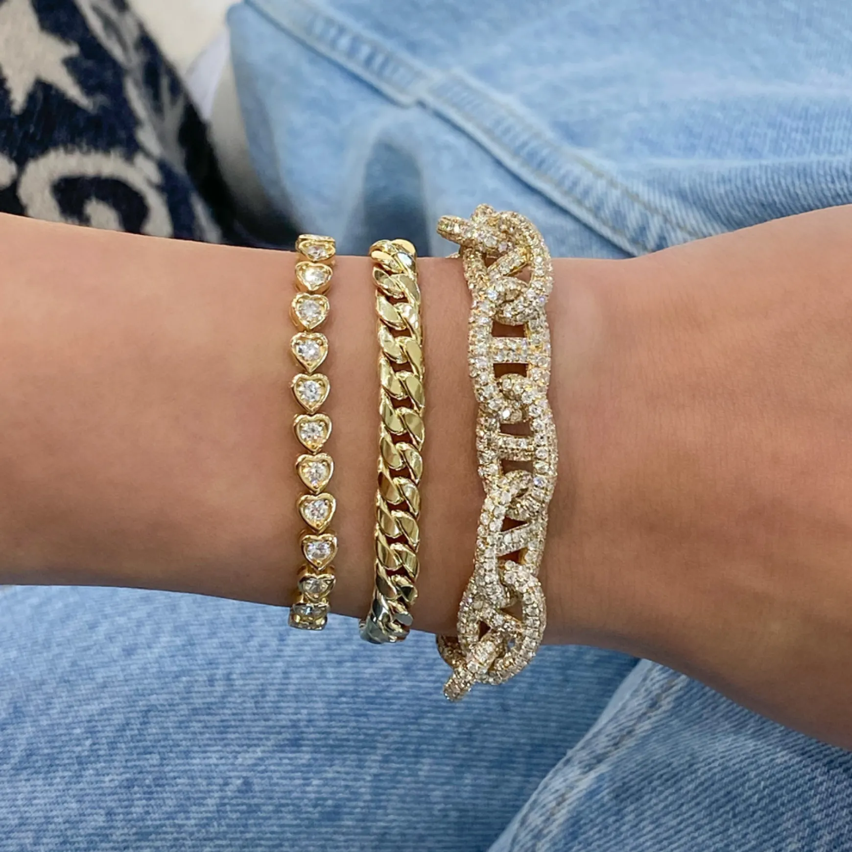 Cadencia Pave Diamond Chain Link Bracelet 24.35 ctw