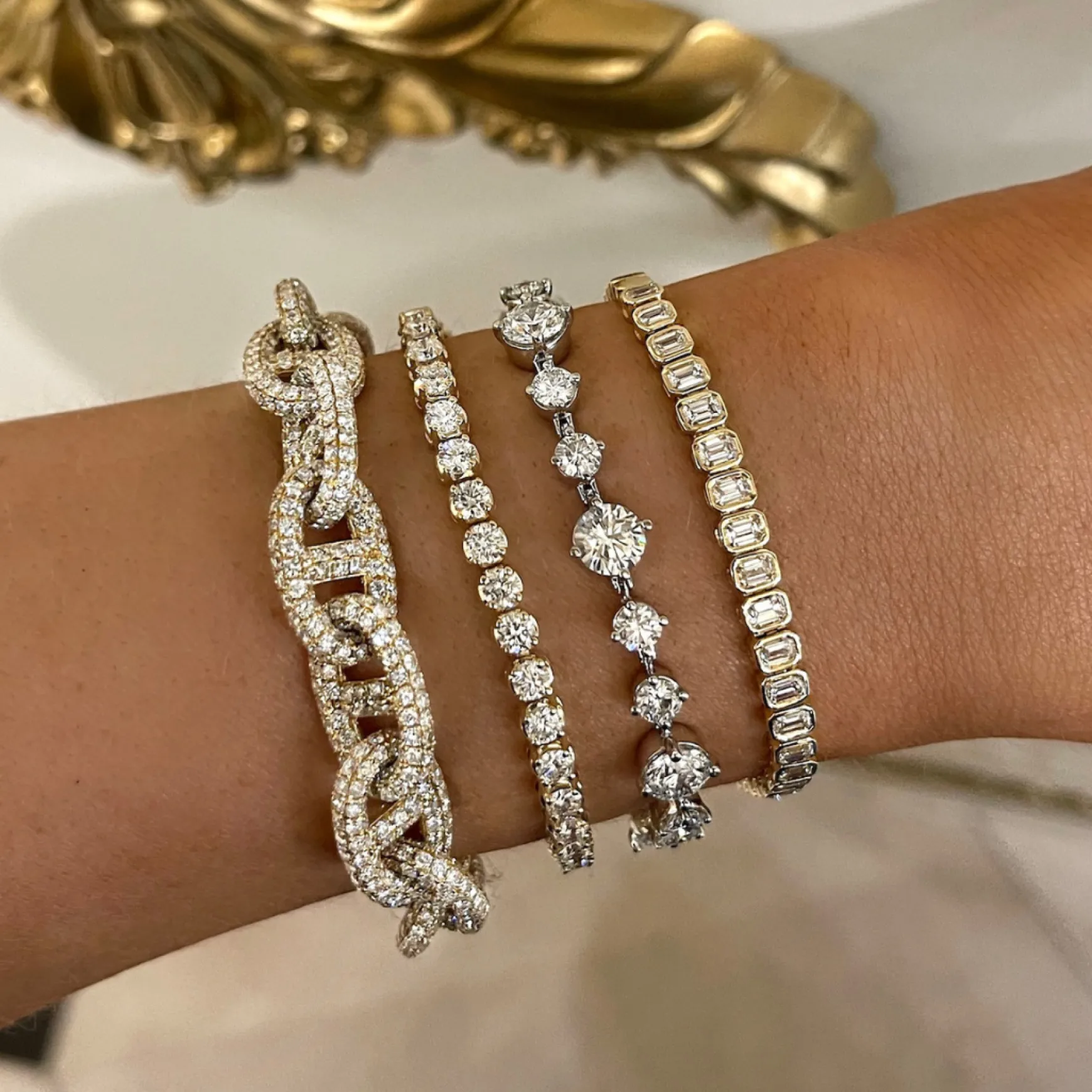 Cadencia Pave Diamond Chain Link Bracelet 24.35 ctw