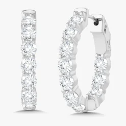 Calliope Diamond Hoop Earrings 4 ctw