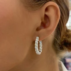 Calliope Diamond Hoop Earrings 4 ctw