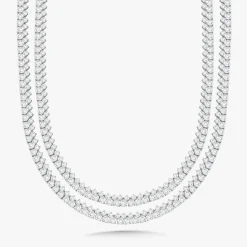 Capriana Double Row 30 Inch Tennis Necklace 35.56 ctw