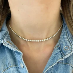 Carlie Graduated Illusion Cushion Cut Diamond Tennis Necklace 2.26 ctw