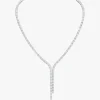 Channel Set Emerald Cut Diamond Double Lariat 24 ctw