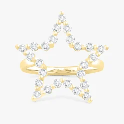 Charlie Cloud® Floating Diamond Star Ring 0.69 ctw