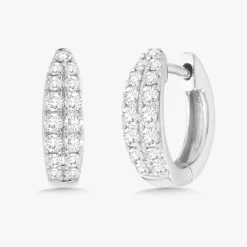 Clara Pave Diamond Huggie Earrings