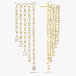 Confetti Dangle Multi-Shape Diamond Earrings 3.89 ctw