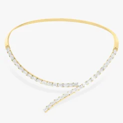 Cosetta Emerald Cut Necklace Cuff 19.58 ctw