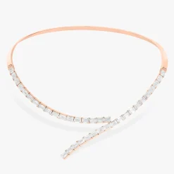 Cosetta Emerald Cut Necklace Cuff 19.58 ctw