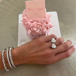 8.03ct Lab Grown Toi et Moi Heart Diamond Ring