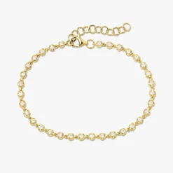 Cupcake Illusion Diamond Tennis Bracelet with Lobster Closure 0.60 ctw