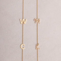 Custom Gold Initial Necklace