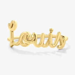 Custom Gold Wire Script Name Ring