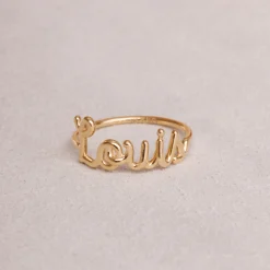 Custom Gold Wire Script Name Ring