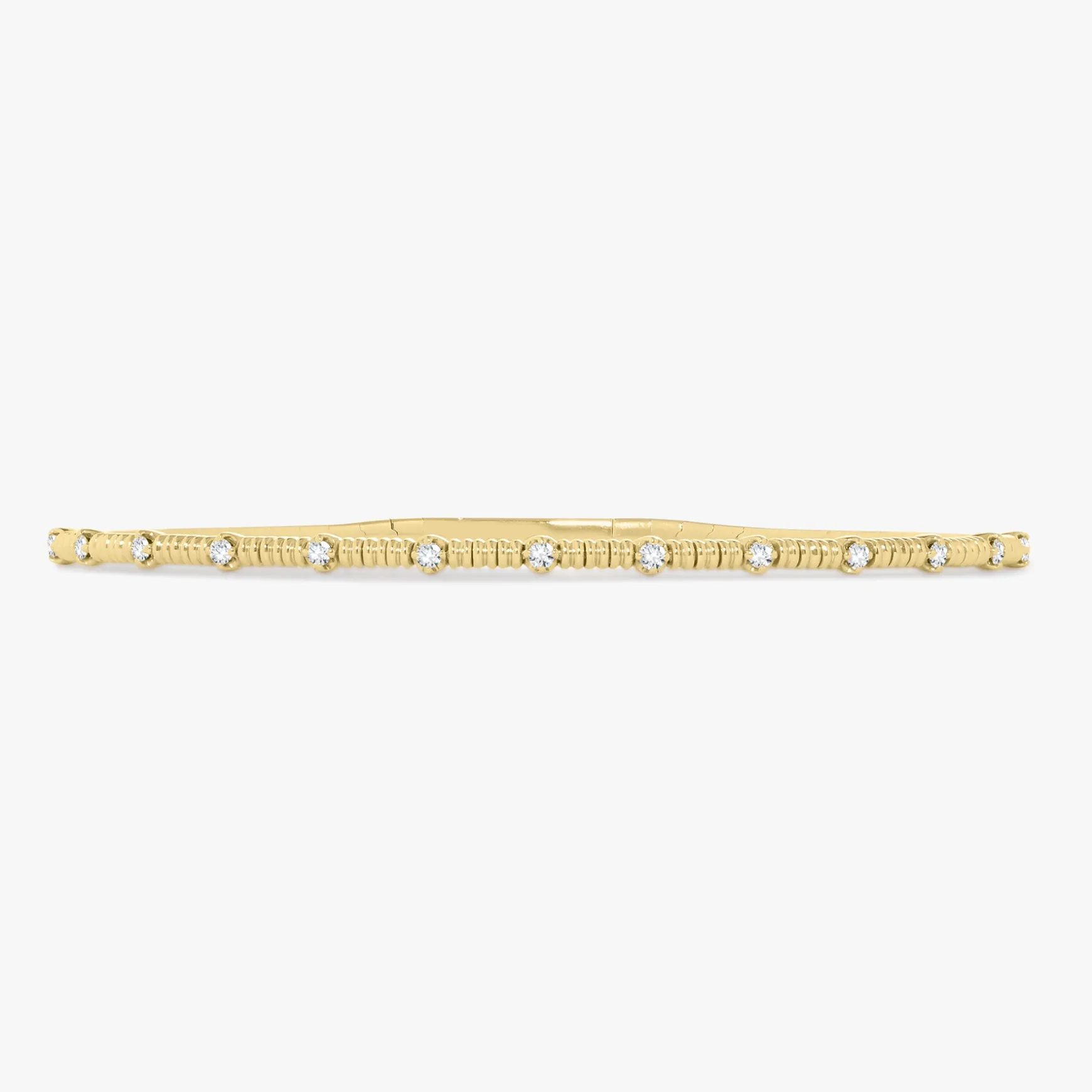 Daria Diamond Station Flexible Bangle Bracelet