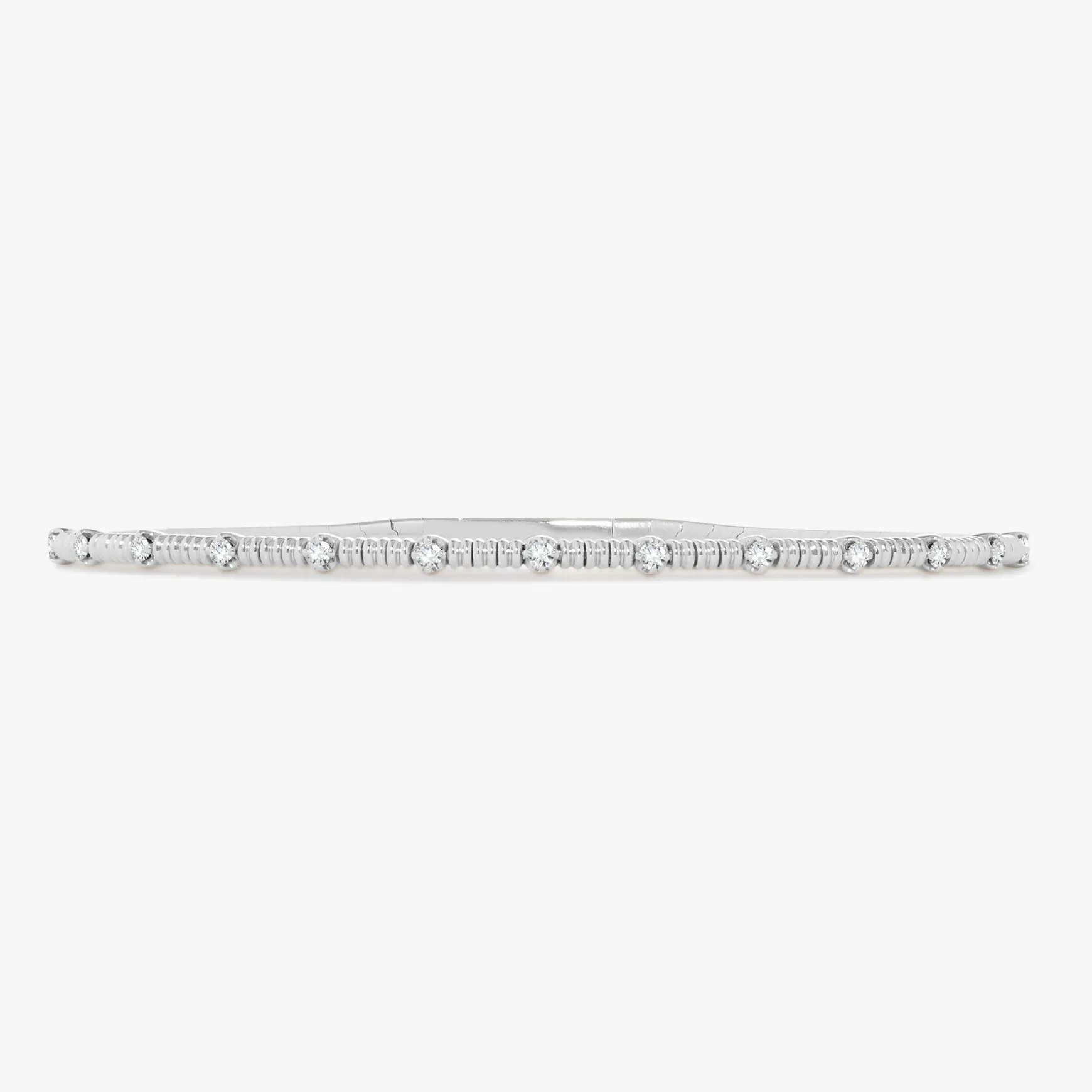 Daria Diamond Station Flexible Bangle Bracelet