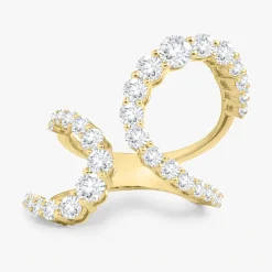Double Swirl Crossover Diamond Ring 2.25 ctw
