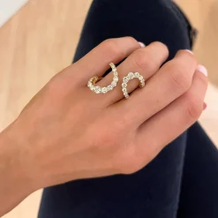 Double Swirl Crossover Diamond Ring 2.25 ctw