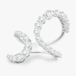 Double Swirl Crossover Diamond Ring 2.25 ctw