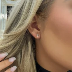 Esther Tiny Cross Studs